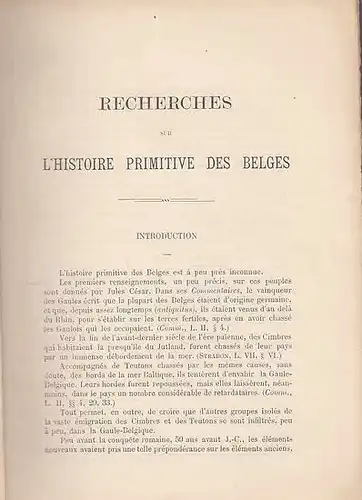 Recherches sur l´histoire primitive des Belges. Les Saga Scandinaves