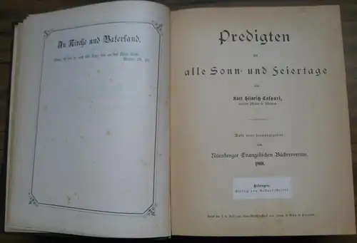 Caspari, Karl Heinrich. - Hrsg. : Nürnberger Evangelischer Bücherverein: Predigten für alle Sonn- und Feiertage. 