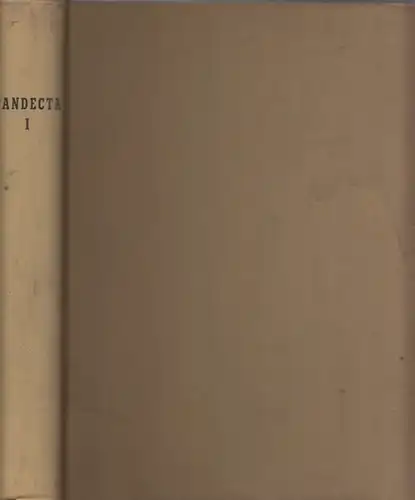 Steinmann, J. E. [ John Ernest ]: Pandecta. Vol. 1. sep. 