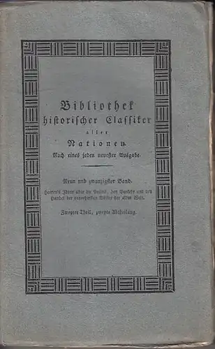 Heeren, A. H. L: Ideen über die Politik, den Verkehr und den Handel der vornehmsten Völker der alten Welt. Zweyter Theil, Afrikanische Völker. Zweyte Abtheilung.. 