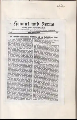 Berlin Teltow. - Heimat und Ferne. - Heimatmuseums - Verein. - Hans Nolte / Carl Klein / Gustav Metscher u. a: Heimat und Ferne. Nummern 17 - 24 in KOPIE. - September bis Dezember 1934. - Beilage zum Teltower Kreisblatt. - Aus dem Inhalt: Hans Nolte - Der