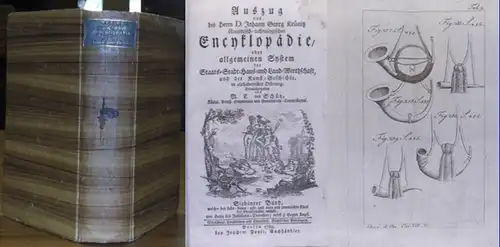 Krünitz, Johann Georg / M. C. von Schütz (Hrsg.): Auszug aus des Herrn D. Johann Georg Krünitz ökonomisch technologischen Encyklopädie, oder allgemeinen System der Staats.. 