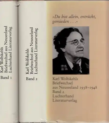 Wolfskehl, Karl - Cornelia Blasberg (Hrsg.) - Paul Hoffmann (Vorw.): Karl Wolfskehls Briefwechsel aus Neuseeland 1938 - 1948. 2 Bände komplett. (= Veröffentlichungen der Deutschen Akademie für Sprache und Dichtung, Darmstadt. 61. Veröffentlichung). 