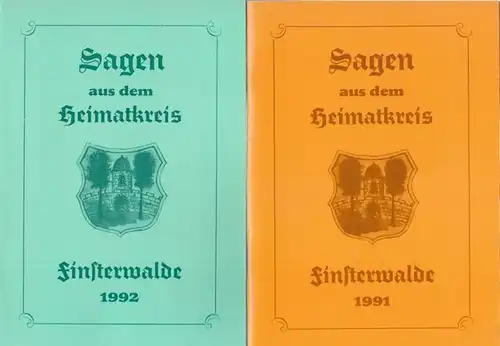 Brandenburgischer Kulturbund - AG Heimatkalender / Manfred Rothe (Hrsg.): Sagen aus dem Heimatkreis Finsterwalde. Zwei Teile. 20 und 24 ausgewählte Sagen ( 1. und 2.  Sonderheft / Heft 4 und Heft 6 der Schriftenreihe ' Finsterwalder Heimatkalender ' ). 