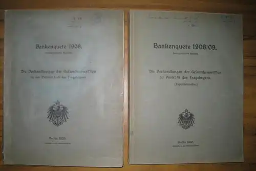 Bankenquete Kommission Havenstein / von Glasenapp / Cetto Reichertshausen / Arthur Fischel / Ernst Fischer / Gamp Massaunen / Friedrich Gontard / Carl Heiligenstadt /.. 