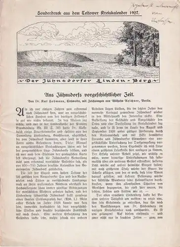Aus Jühnsdorfs vorgeschichtlicher Zeit. - Sonderdruck aus dem Teltower KreisKalender 1927, 24. Jahrgang