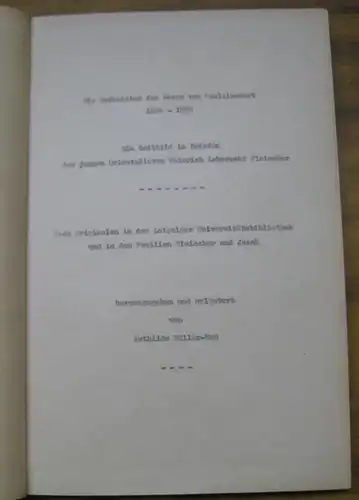 Fleischer, Heinrich Leberecht ( 1801   1888 ).   Herausgegeben und erläutert von Mathilde Müller   Heß, geborene Fleischer: Die Hofmeister des.. 