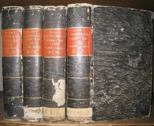 Stein, Christian Gottfried Daniel: 4 Bände: Geographisch   statistisches Zeitungs , Post  und Comtoir   Lexicon.   Hier liegen vor: A.. 