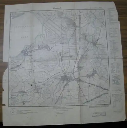 Wunstorf. - Reichsamt für Landesaufnahme: Wunstorf. 1 : 25 000. 4 cm Karte. - Meßtischblatt 1884. 