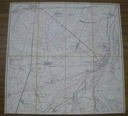 Tangermünde. - Bohrkarte: Agronomische Bohrungen Summa 1475 Bohrlöcher zu Sect. Tangermünde. - Maaßstab 1 : 25 000 der natürlichen Länge. 