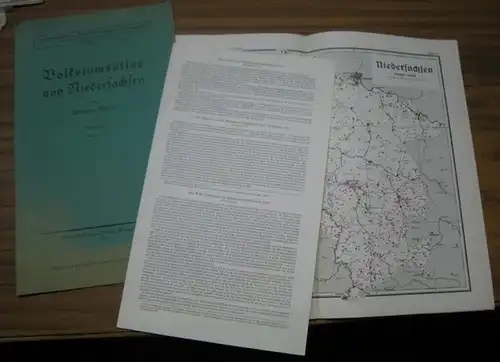 Peßler, Wilhelm: Volkstumsatlas von Niedersachsen. Lieferung 5 ( Schlußlieferung ).   Veröffentlichungen der Historischen Kommission Niedersachsen, XIV.   Mit 4 Karten im Maßstab.. 