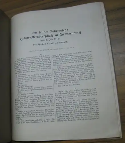 Kekule von Stradonitz, Stephan: Ein halbes Jahrtausend Hohenzollernherrschaft in Brandenburg. - Sonderdruck aus der zeitschrift ' Der deutsche Herold ' 1911, Nr. 8. 