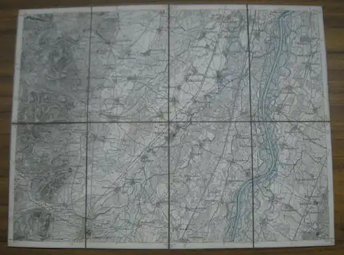 Schlettstadt ( Selestat ). - herausgegeben von der Kartographischen Abtheilung der Königlich Preussischen Landes-Aufnahme: Schlettstadt, Blatt 616 ( Karte des Deutschen Reiches ). 1 : 100 000. 