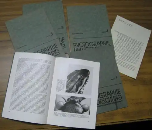 Photographie und Forschung.   Schriftleiter: Max Langthaler.   Herausgeber: Zeiss Ikon AG, Dresden.   Beiträge: H. Schleussing / F. Scheminzky / Horst.. 