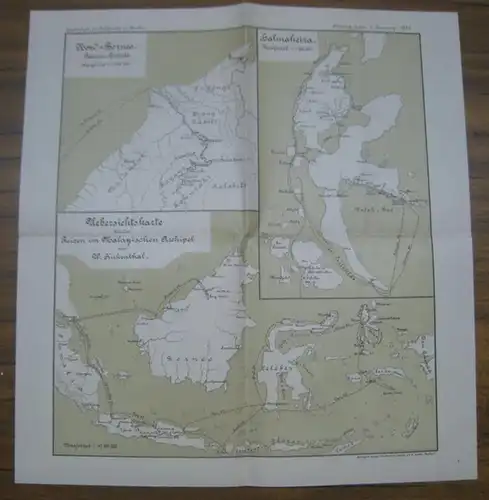 Gesellschaft für Erdkunde in Berlin.   W(ilhelm) Kükenthal: Uebersichtskarte für die Reisen im Malayischen Archipel von. W. Kükenthal, Maaßstab 1 : 12 500 000.. 