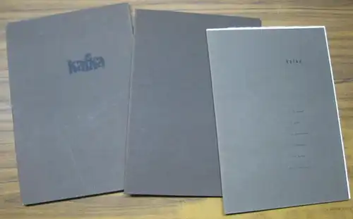 Beyer, Brigitte ( 1931 - 1995, illustrationen ). - Franz Kafka: 12 Radierungen von Brigitte Beyer zu Kafka: 1 - Der Aufbruch / 2, 3 - Nachts / 4, 5 - Der Steuermann / 6, 7 - Fürsprecher / 8, 9 - Der Geier / 10, 11, 12 - Eine Kreuzung. 