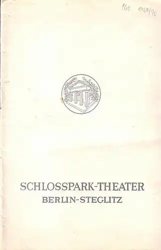 Programmheft des Schloßpark Theaters Berlin,  Spielzeit 1969 / 1970. Konvolut aus 2 Heften