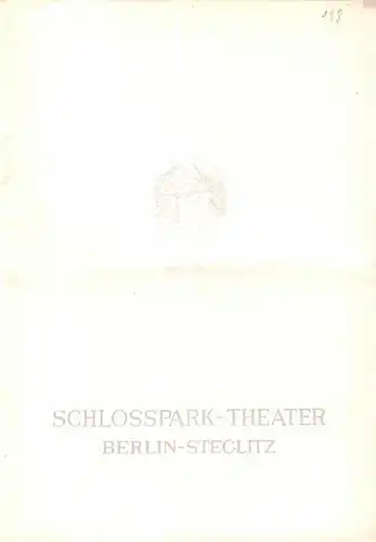 Programmheft des Schloßpark Theaters Berlin,  Spielzeit 1963 / 1964. Heft 118