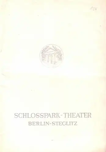 Programmheft des Schloßpark Theaters Berlin,  Spielzeit 1964 / 1965. Hefte 124, 126, 129. Konvolut aus 3 Heften