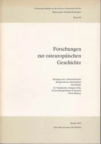 Kumke, Carsten (Red.). - Joel Raba, Daniel H. Kaiser, Ann M. Kleimola, Sigurd O. Smidt, Andreas Kappler, Samuel H. Baron, Nancy Shields Kollmann, Walter Leitsch, Robert O. Crummey, Erich Donnert, Paul Bushkovitch, Stephen Velychenko (Autoren): Forschungen
