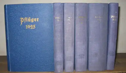 Pflüger.   Klett, Bernhard, Ernst Brinkmann(Hrsg.): Pflüger. Monatsschrift für die Heimat / Thüringer Monatshefte. Hier vorliegend: Jahrgang 1, 1924, fast komplett mit den Heften.. 