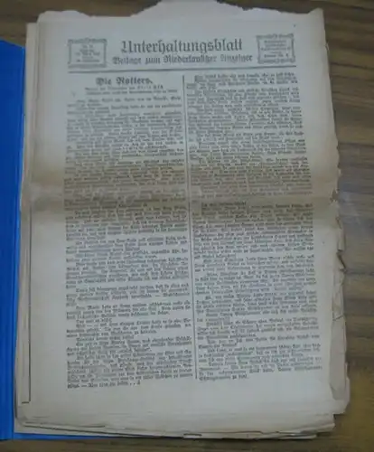 Rüst, Edela ( d. i. Emma Reichel, 1857 - 1931 ): Die Rotters. Roman aus Ostpreußen in 18 Folgen ( ohne Folge 15 ). - In: Unterhaltungsblatt. Beilage zum Niederlausitzer Anzeiger, 76. Jahrgang, Nr. 61 - 79, 13. März bis 6. April 1921. 