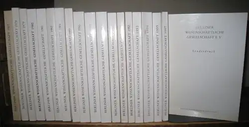 Berliner Wissenschaftliche Gesellschaft e.V. - Bernd Sösemann: Jahrbuch - 18 Jahrbücher der Reihe Berliner Wissenschaftliche Gesellschaft e.V.: Enthalten sind die Bände 1977 - 1982, 1984 - 1988, 1990 - 1995 UND 1997. 