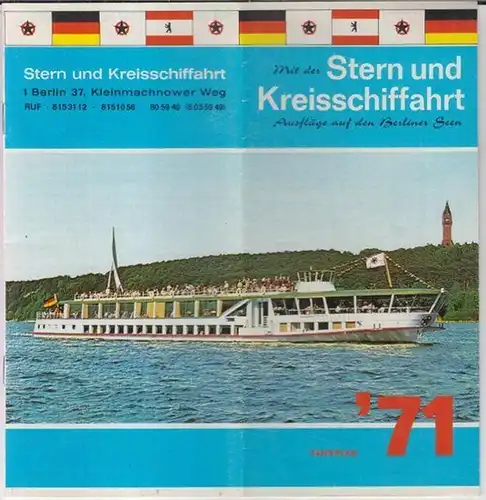 Stern und Kreis: Mit der Stern und Kreisschiffahrt. Ausflüge auf den Berliner Seen. Fahrplan '71 ( 1971 ). 