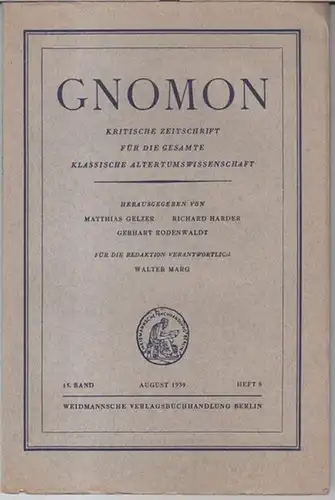 Gnomon.   Herausgeber: Matthias Gelzer / Richard Harder / Gerhart Rodenwaldt.   Redaktion: Walter Marg.   Besprechungen: G. Lippold über Ludwig Curtius.. 
