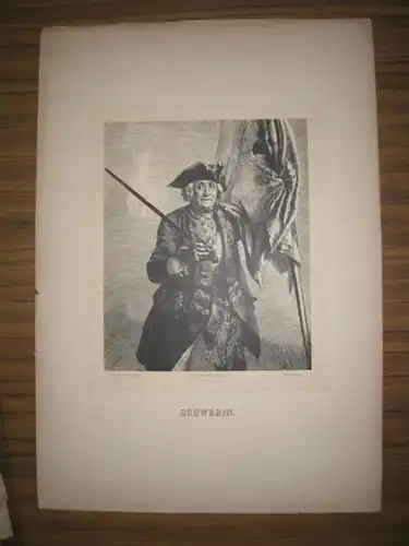 Menzel, Adolph.   Friedrich II: Aus König Friedrich ' s Zeit. 7 (von insgesamt 12) Holzschnittafeln. Kriegs  und Friedens   Helden gezeichnet.. 