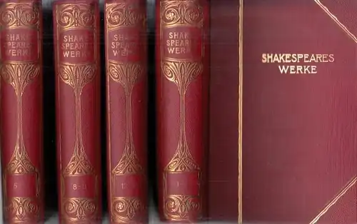 Shakespeare, William: - Wolfgang Keller (Hrsg.): Shakespeares Werke. Komplett mit 14 Teilen in 4 Büchern (= Goldene Klassiker-Bibliothek). 