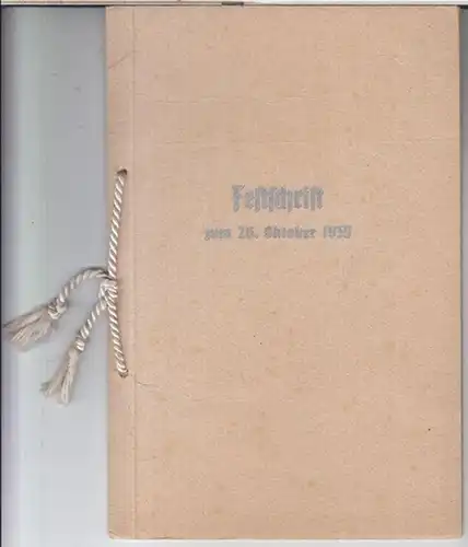 Herrmann, Johannes / Herrmann, Käthe, geb. Willkomm.   Texte: Fritz Rudolph, Karl Klärner u. a: Dem Jubelpaar Herrn Buchdruckereibesitzer und Verlagsbuchhändler Johannes Herrmann und.. 