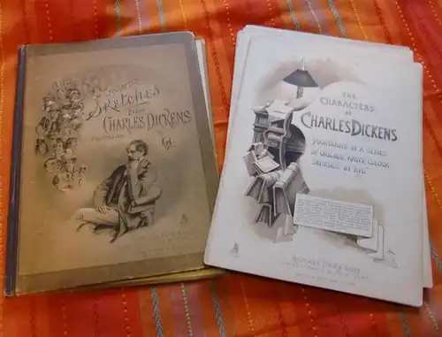 Dickens, Charles. - Sketches by ' KYD ' ( Joseph Clayton Clarke, 1856 - 1937 ): The characters of Charles Dickens. Portrayed in a series of originale water colour sketches by 'KYD'. 