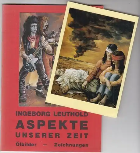 Leuthold, Ingeborg ( 1925 - 2020 ). - Fotos: Klaus Hosaeus: Aspekte unserer Zeit. Ölbilder - Zeichnungen. - Zur Ausstellung 1988 in der Victor-Gollancz-Volkshochschule, Berlin Steglitz. 