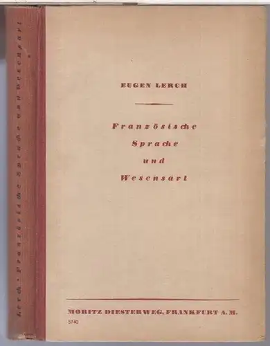 Lerch, Eugen: Französische Sprache und Wesensart. 