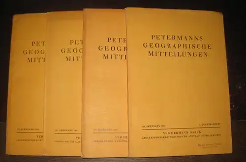 Petermanns Geographische Mitteilungen.- Geographische Gesellschaft der Deutschen Demokratischen Republik, Ernst Neef u.a.): Petermanns Geographische Mitteilungen. 110. Jahrgang 1966, komplett mit den Heften 1 - 4. 