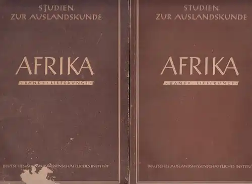 Westermann, Diedrich (Hrsg.): Afrika - Band 1, Lieferung 1 UND Band 2, Lieferung 2. Studien zur Auslandskunde. 