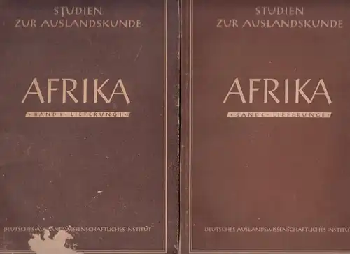 Westermann, Diedrich (Hrsg.): Afrika - Band 1, Lieferung 1 UND Band 2, Lieferung 2. Studien zur Auslandskunde.