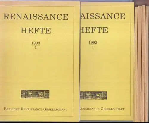 Renissance Hefte.   Berliner Renaissance Gesellschaft.   Red. Ute Grabow u. a.   Beiträge: Dorothee Röseberg / Erich Loos / Horst Heintze.. 
