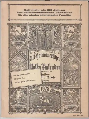 Althannoverscher Volks Kalender.   Begründet von Pastor Ludwig Grote.   Beiträge: Erich Plenge / Waldemar R. Röhrbien / Hans Patze u. a: Alt.. 