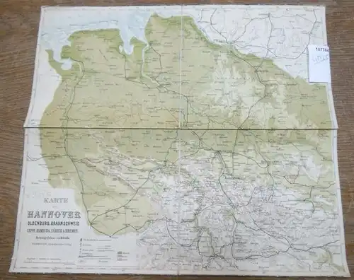 Hannover. - Guthe, H. (Hrsg.): Karte von Hannover, Oldenburg, Braunschweig, Lippe, Hamburg, Lübeck & Bremen. 1 : 1 000 000. 