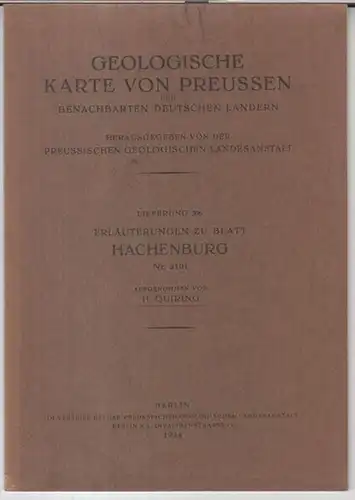 Hachenburg. - Herausgeber: Preussische Geologische Landesanstalt. - Aufgenommen von H. Quirino: Erläuterungen zu Blatt Hachenburg, Nr. 3101 ( = Geologische Karte von Preussen und benachbarten deutschen Ländern, Lieferung 306 ). 