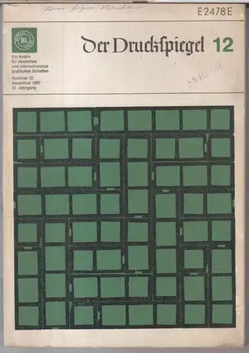 Druckspiegel, Der.   Herausgeber und Hauptschriftleiter: Otto Biersch.   Beiträge: Carl Schwarz / Arnold Schödel / Willi Mengel über Walter Stähle / Fritz.. 