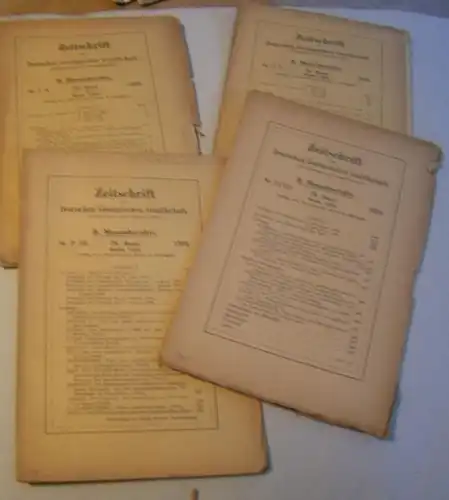 Deutsche Geologische Gesellschaft.   Aufsätze: R. Bärtling / H. Quiring / A. Moos / Wilh. Kegel u. a: 76. Band 1924 / 1925: Zeitschrift.. 