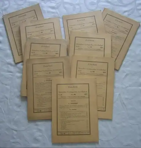 Deutsche Geologische Gesellschaft.   Beiträge:  H. Winter / Florian Heller / Gerhard Mempel / Erich Wasmund / E. Seidl / Hans Rudolf von.. 