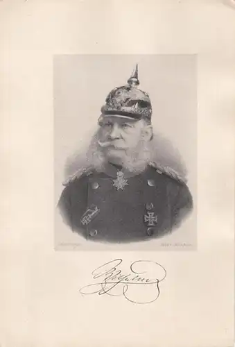 Kaiser Wilhelm I. - Lithographie v. P. Rohrbach: Kaiser Wilhelm I. - Porträt. Lithographie v. P. Rohrbach. 