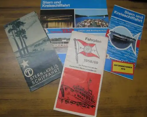 Berlin. - Stern- und Kreisschiffahrt. - Westberliner Reederverband: Konvolut mit 4 Fahrplänen: 1) Fahrplan 1968 - 1969 der Fahrgastschiffe des Westberliner Reederverbandes e. V. /...