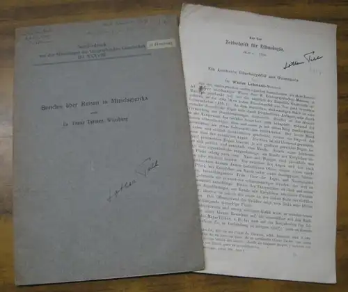 Termer, Franz: Berichte über Reisen in Mittelamerika ( = Sonderdruck aus den Mitteilungen der Geographischen Gesellschaft ( in Hamburg ), Band XXXVIII ). 