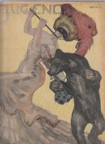 Jugend.- Georg Hirth (Hrsg.), F. v. Ostini, S. Sinzheimer, A. Matthäi u.a. (Red.): Jugend - Nr. 8, 1905 ( Münchner Illustrierte Wochenschrift für Kunst und Leben ). Redaktionsschluss: 16.2.1905. 
