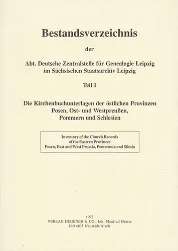 Zentralstelle für Personen- und Familiengeschichte, Institut für  Genealogie, Frankfurt am Main ( Hrsg.) / Martina Wennes, Renate Jude, Marion Bähr und Hans-Jürgen Voigt (Bearb.):...